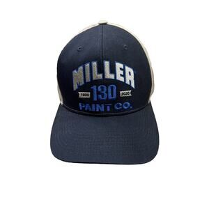 Miller 130 Paint Co Mens Blue Gray Adjustable Snapback Hat Baseball Cap NWOT